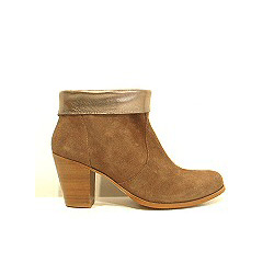 Anonymous boots daim taupe revers mtal
