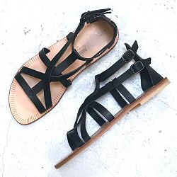 Sessn sandales cuir noir Hemera black
