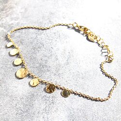 Stalactite bracelet Aim�e sequins plaqu� or