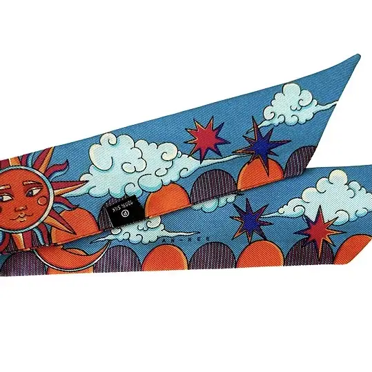 Annee bandeau de soie Cirque Soleil made in France ciel