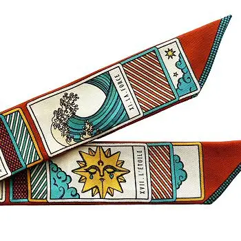 Annee bandeau de soie Tarot rouge made in France