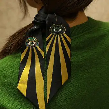 Annee bandy de soie Luckyou noir made in France