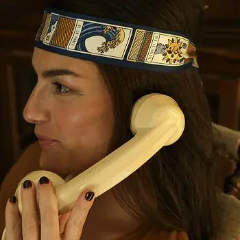 Annee bandy de soie Tarot bleu nuit made in France