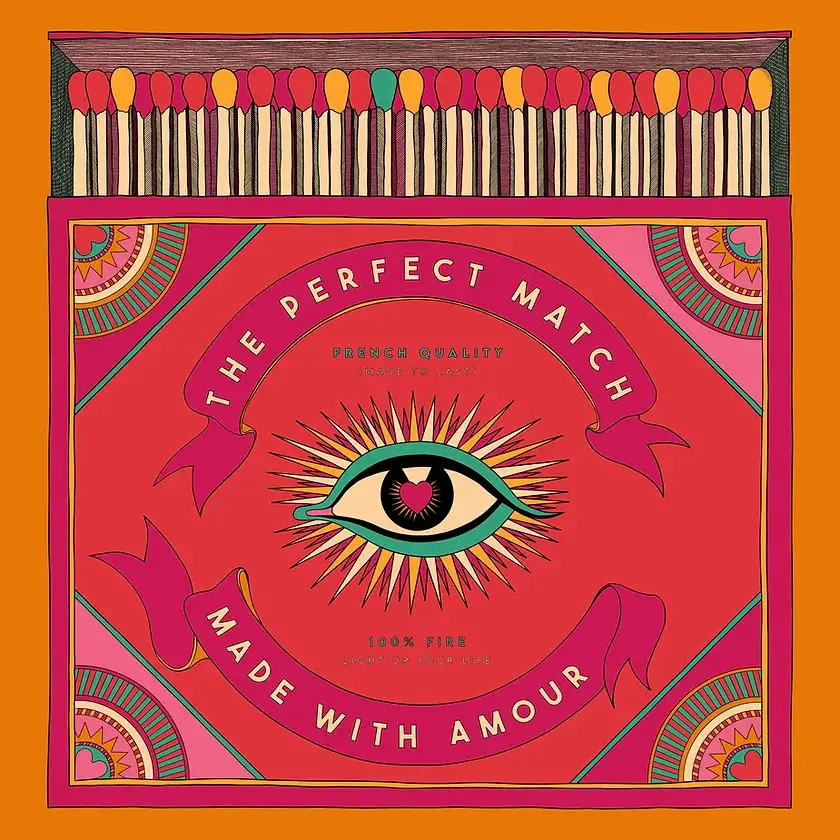 Annee carre de soie 90cm Perfect Match Oeil rouge