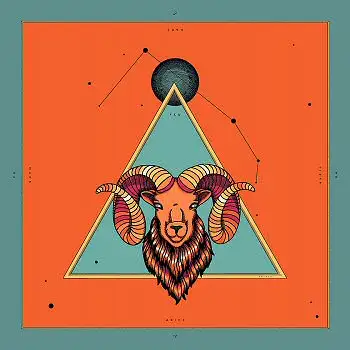 Annee carre de soie Zodiac Belier Bandana 55cm