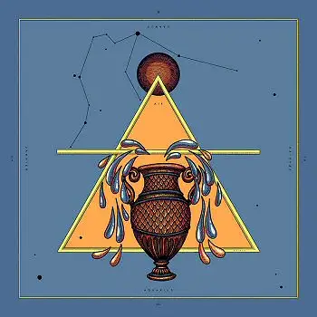 Annee carre de soie Zodiac Verseau Bandana 55cm