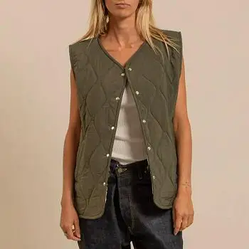 Aokyanos veste Venice Sherpa sans manches kaki