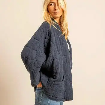 Aokyanos kimono Chicago bleu nuit
