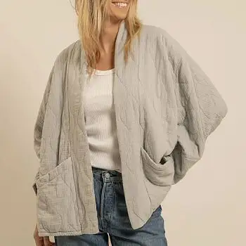 Aokyanos kimono Chicago gris perle