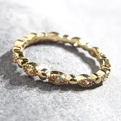 Bali Temples bague Eye clear gold oeil strass