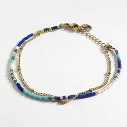 Bali Temples bracelet perles miyuki + chainette