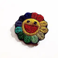 Bali Temples broche Happy Flower