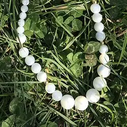 Bali Temples collier Agate bold court perles de nacre