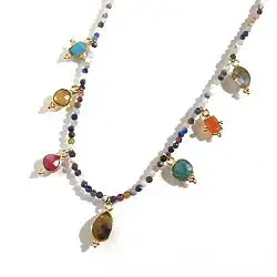 Bali Temples collier Small Beads GriGri perles transparentes 
