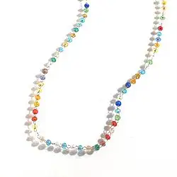 Bali Temples collier Beads Mini perles transparentes Rainbow