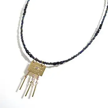 Bali Temples collier Candy Eye drops black