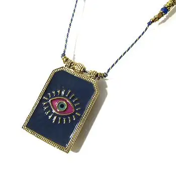 Bali Temples collier GriGri Plaque Maxi Oeil