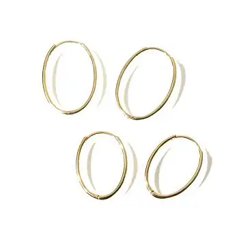 Bali Temples créoles Oval Pure slim (paire)