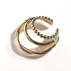 Bali Temples earcuff Galaxy Triple Twist gold