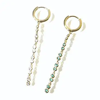 Bali Temples huggie 8 chainette Cascade strass