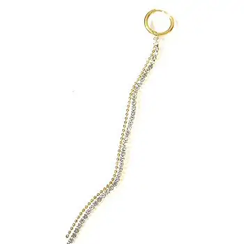 Bali Temples huggie 8 chainette Cascade Longue strass