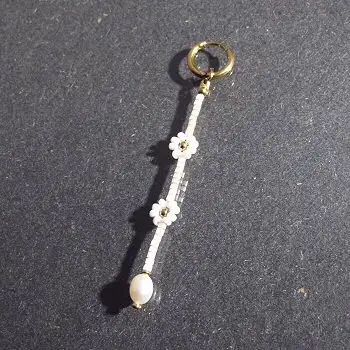 Bali Temples huggie 8 Flower Pendant