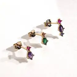 Bali Temples stud Lustre strass