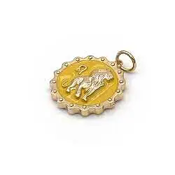 Carre Y charm medaille Zodiac - Lion