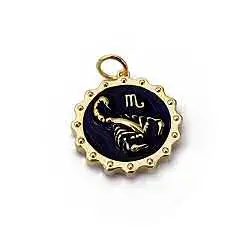 Carre Y charm medaille Zodiac - Scorpion