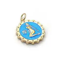 Carre Y charm medaille Zodiac - Vierge