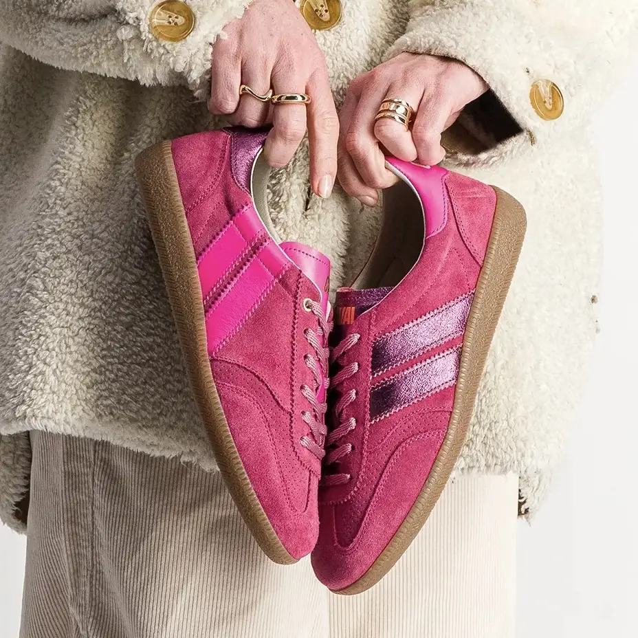 Caval baskets asymetriques Pulse Metallic Bambino rose