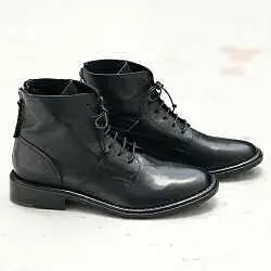 Elia Maurizi bottillons boots cuir noir 