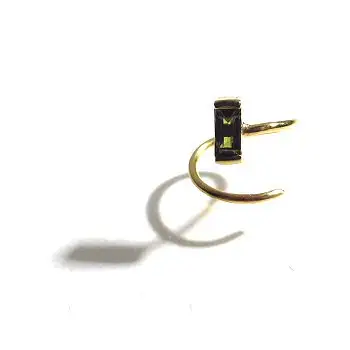 Fotini Psarouli twirl Spira Rectangle Tourmaline vert or 18k