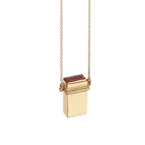 Fotini Psarouli collier Anelle Kion Rectangle Tourmaline rose or 18k