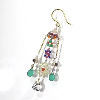 Fourbi de Capucine boucle solo Mobile Trio Flower onyx vert clear A25