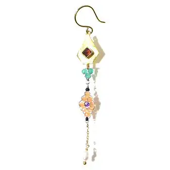 Fourbi de Capucine boucle solo Grenat Flower N62