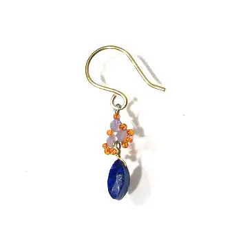 Fourbi de Capucine boucle solo Mini Flower orange blue N9