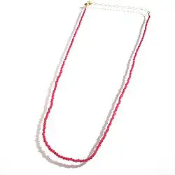 Hermina collier perles Grenat rouge