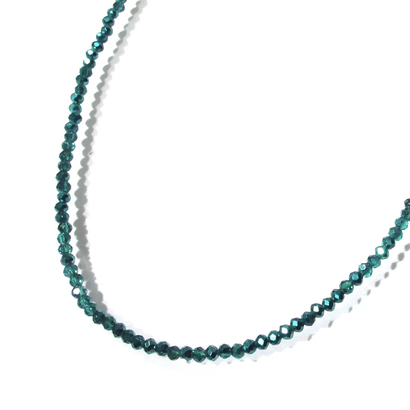 Hermina collier perles facettes Vert Fairy