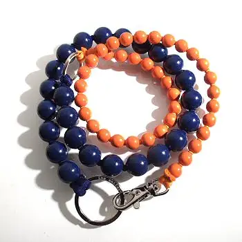 Ina Seifart bandouliere Beads Asymetrique orange bleu
