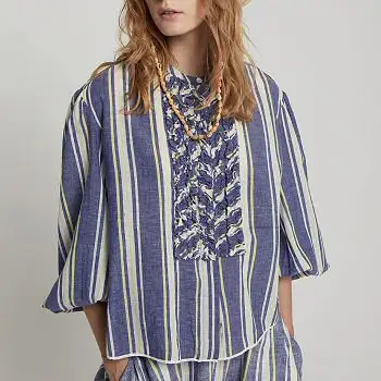 Laurence Bras chemise blouse Maguette bleu