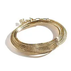 Laurence Soulat bracelet Skin trois tours gold