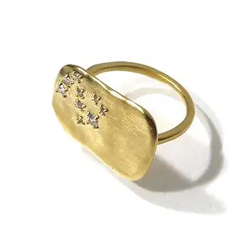 Louise Hendricks bague Frances rectangulaire gold