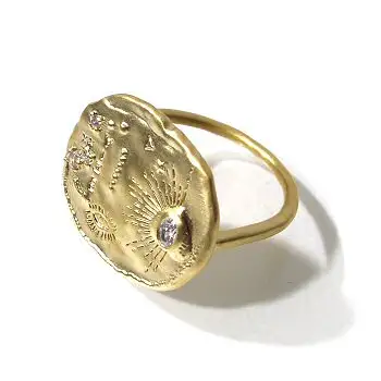 Louise Hendricks bague Madame M coeur oeil gold