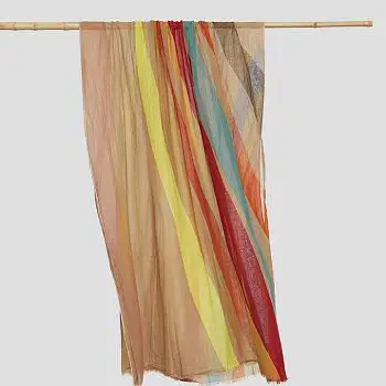 Lovat et Green foulard en coton Flame sand