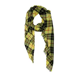 Lovat et Green foulard laine Highland yellow