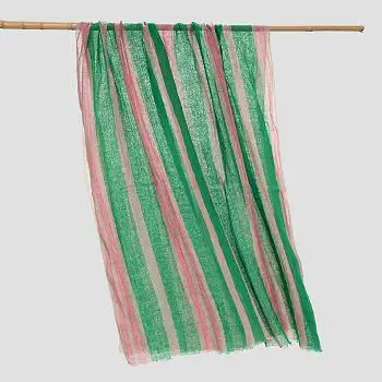 Lovat et Green foulard en lin Fire mint green