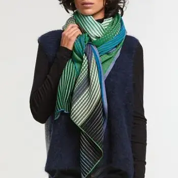 Ma Poesie foulard 100% laine Vibrant vert