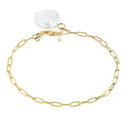 Maria Black bracelet Alessandria perle nacre gold / argent dore
