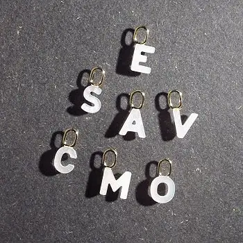 Maria Black charm Letter nacre